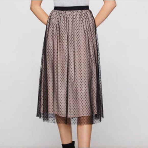 NWT BCBGeneration Polka Dot Tulle Skirt - Picture 3 of 7